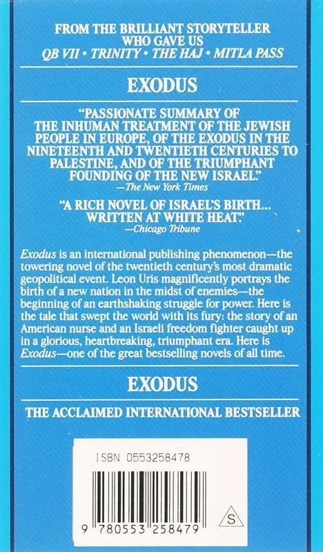 Rückseite: 9780553258479 | Exodus | A Novel of Israel | Leon Uris | Taschenbuch | 600 S. | 1983