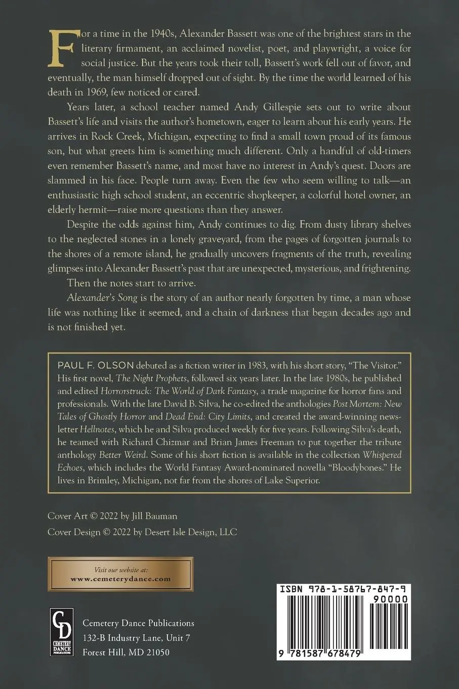Rückseite: 9781587678479 | Alexander's Song | Paul F Olson | Taschenbuch | Englisch | 2022