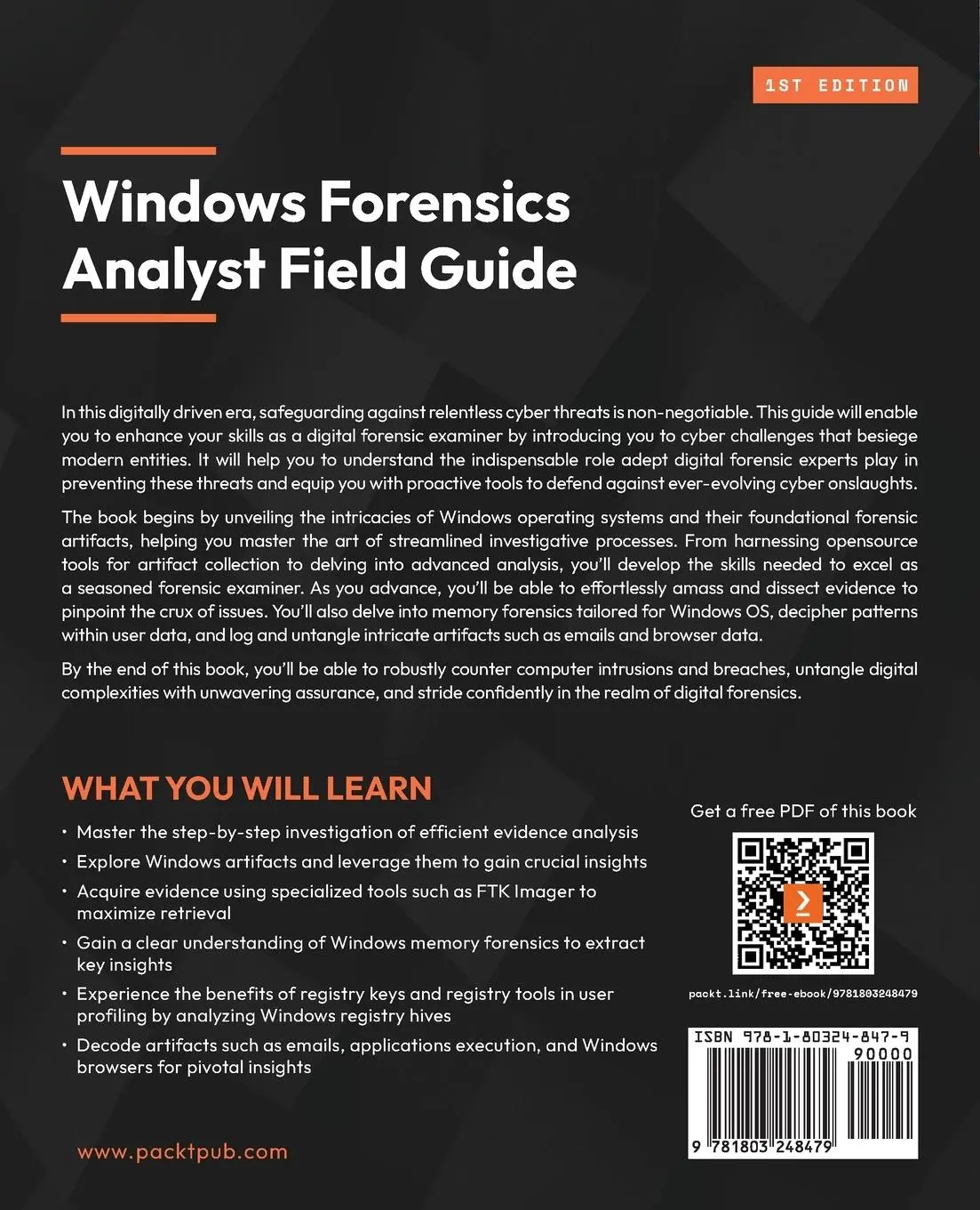 Rückseite: 9781803248479 | Windows Forensics Analyst Field Guide | Muhiballah Mohammed | Buch