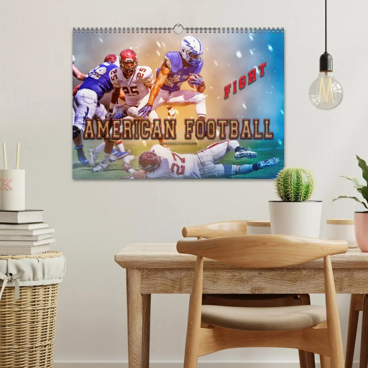 Bild: 9783457858479 | American Football - Fight (Wandkalender 2026 DIN A3 quer), CALVENDO...