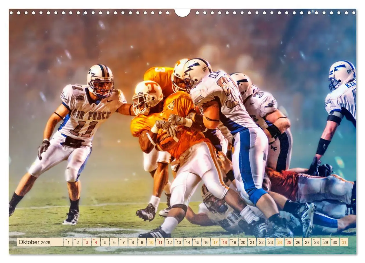 Bild: 9783457858479 | American Football - Fight (Wandkalender 2026 DIN A3 quer), CALVENDO...