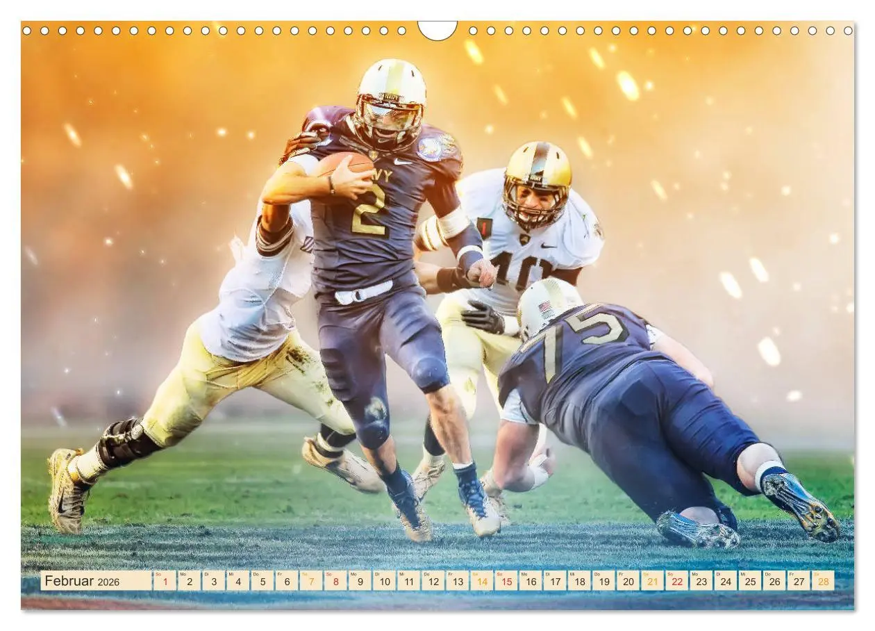 Bild: 9783457858479 | American Football - Fight (Wandkalender 2026 DIN A3 quer), CALVENDO...