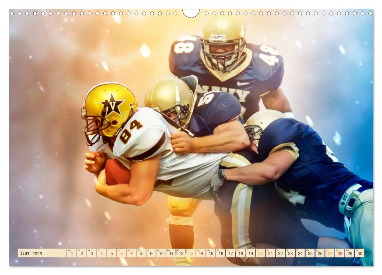 Bild: 9783457858479 | American Football - Fight (Wandkalender 2026 DIN A3 quer), CALVENDO...