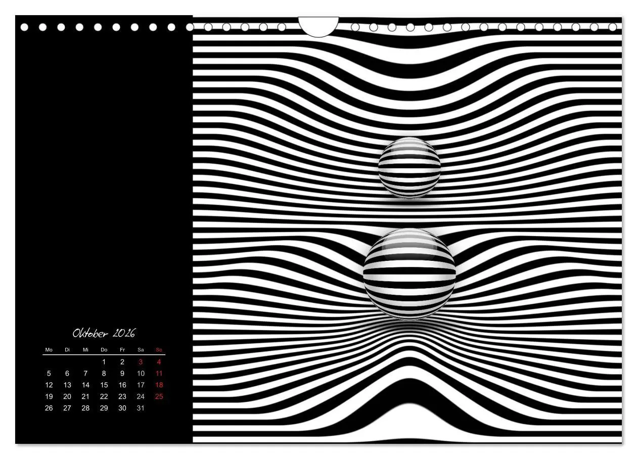 Bild: 9783516188479 | Optische Kunst im Quadrat (Wandkalender 2026 DIN A4 quer), CALVENDO...