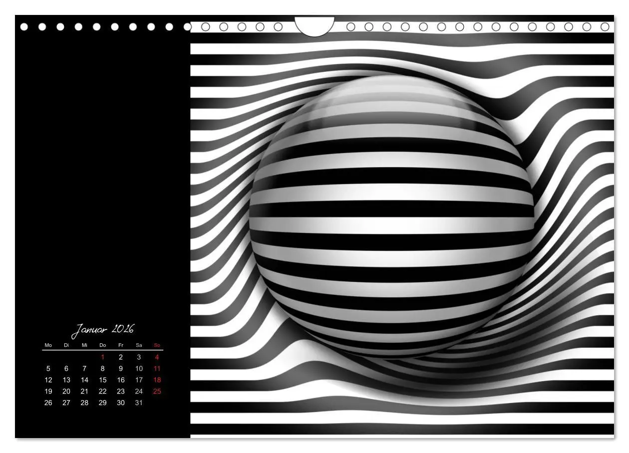 Bild: 9783516188479 | Optische Kunst im Quadrat (Wandkalender 2026 DIN A4 quer), CALVENDO...