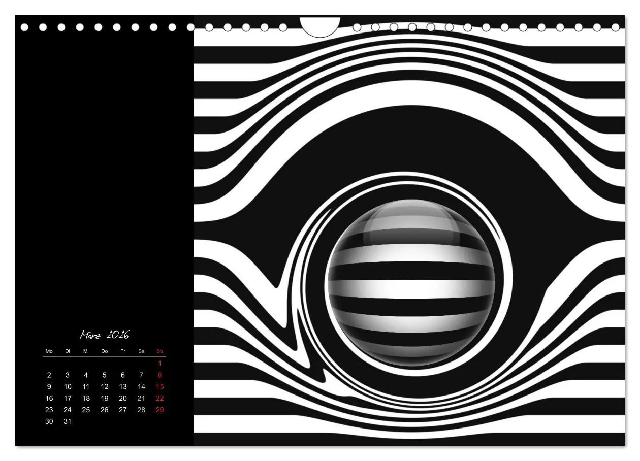 Bild: 9783516188479 | Optische Kunst im Quadrat (Wandkalender 2026 DIN A4 quer), CALVENDO...