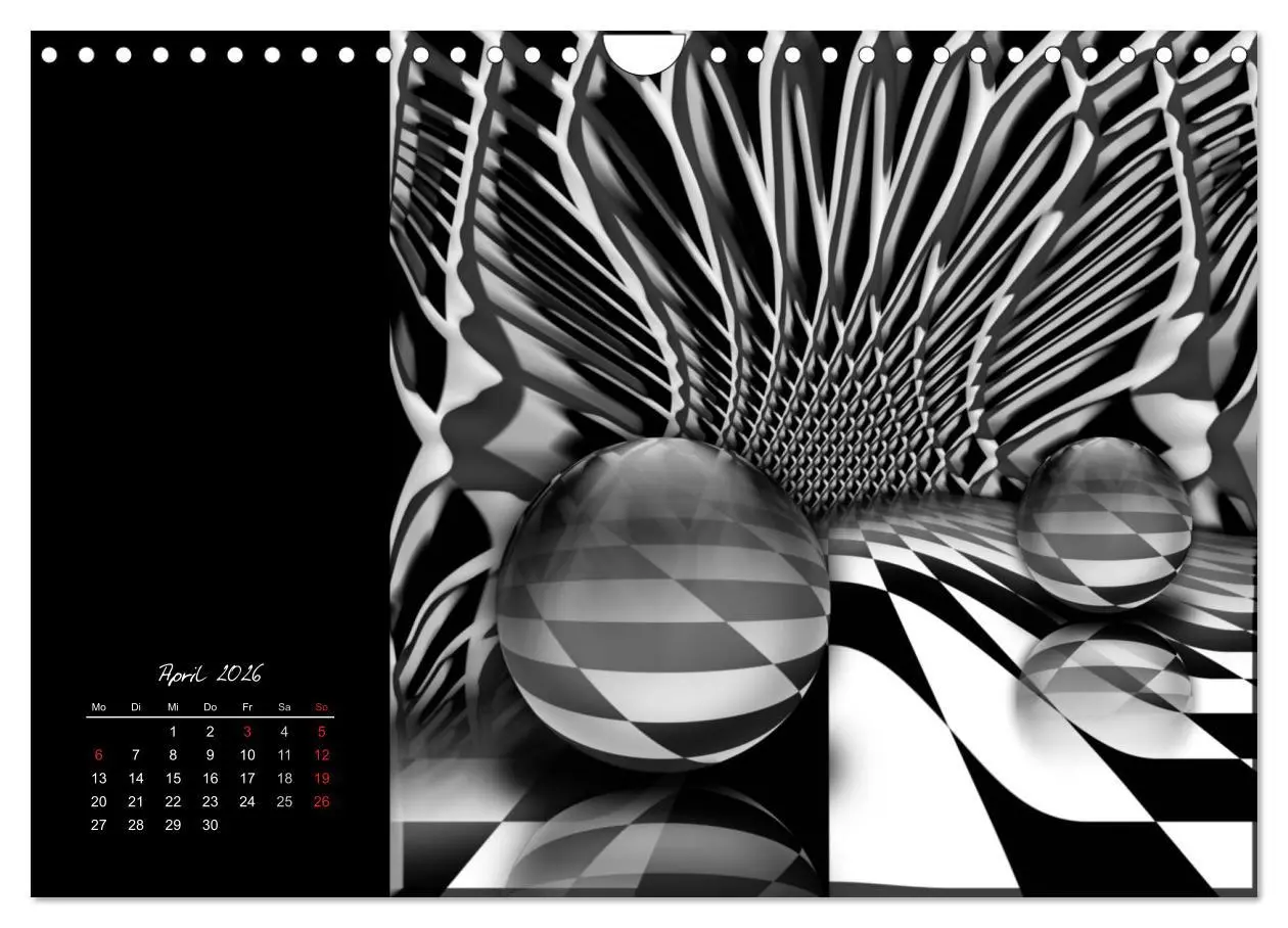 Bild: 9783516188479 | Optische Kunst im Quadrat (Wandkalender 2026 DIN A4 quer), CALVENDO...