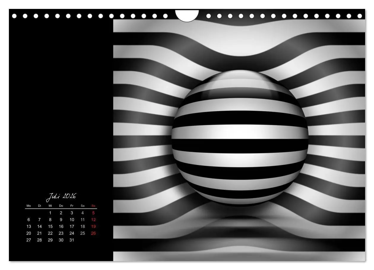 Bild: 9783516188479 | Optische Kunst im Quadrat (Wandkalender 2026 DIN A4 quer), CALVENDO...