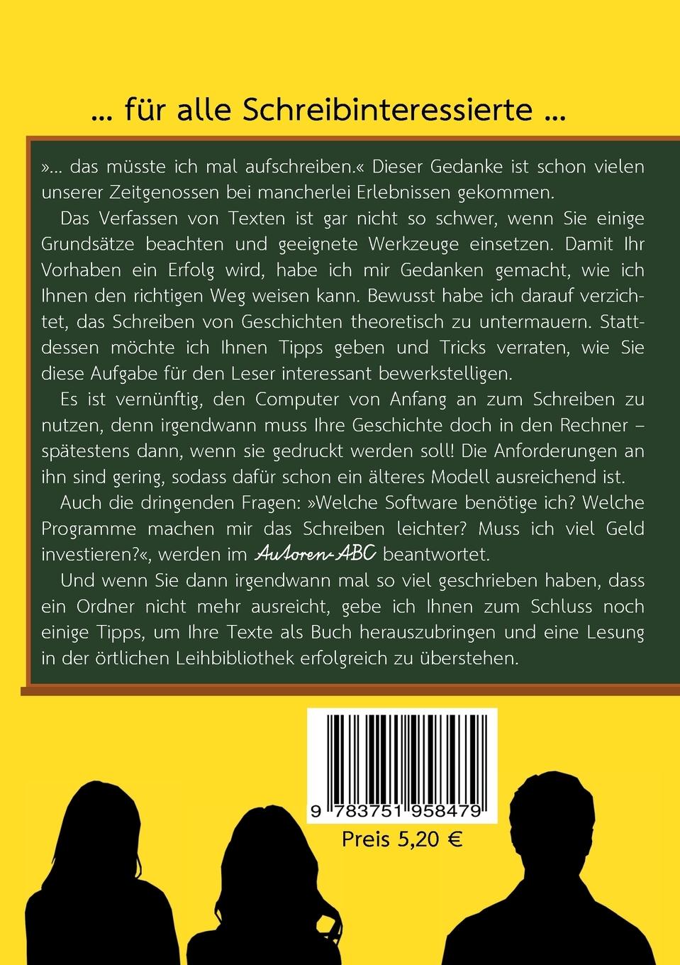 Rückseite: 9783751958479 | Autoren-ABC | Von der Idee zum Buch | Berthold Wendt | Taschenbuch