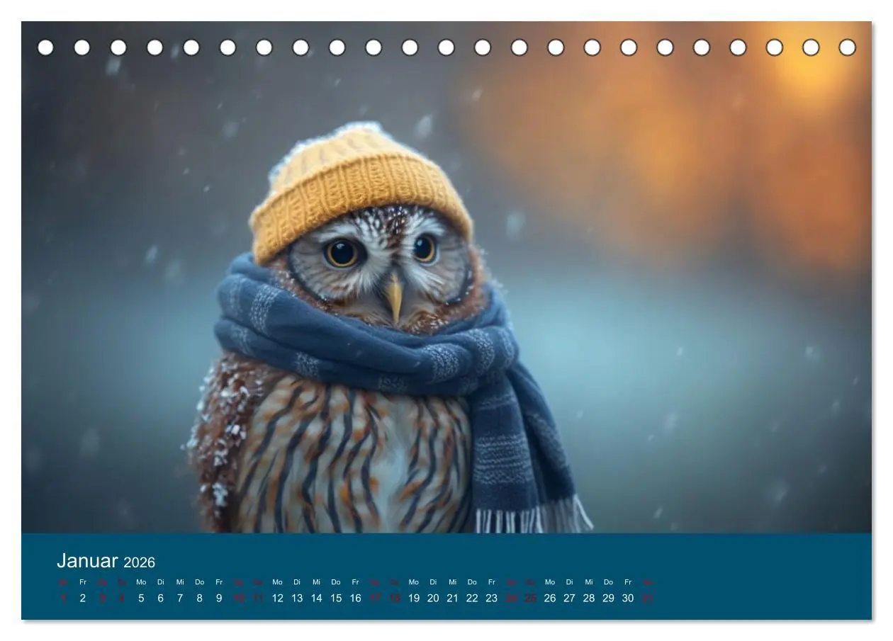 Bild: 9783457538579 | Eule gut... alles gut! (Tischkalender 2026 DIN A5 quer), CALVENDO...