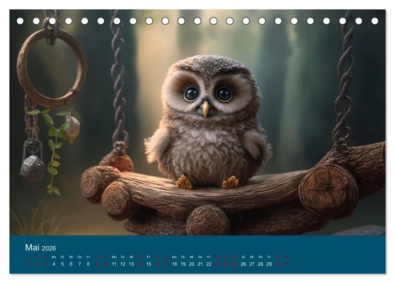 Bild: 9783457538579 | Eule gut... alles gut! (Tischkalender 2026 DIN A5 quer), CALVENDO...
