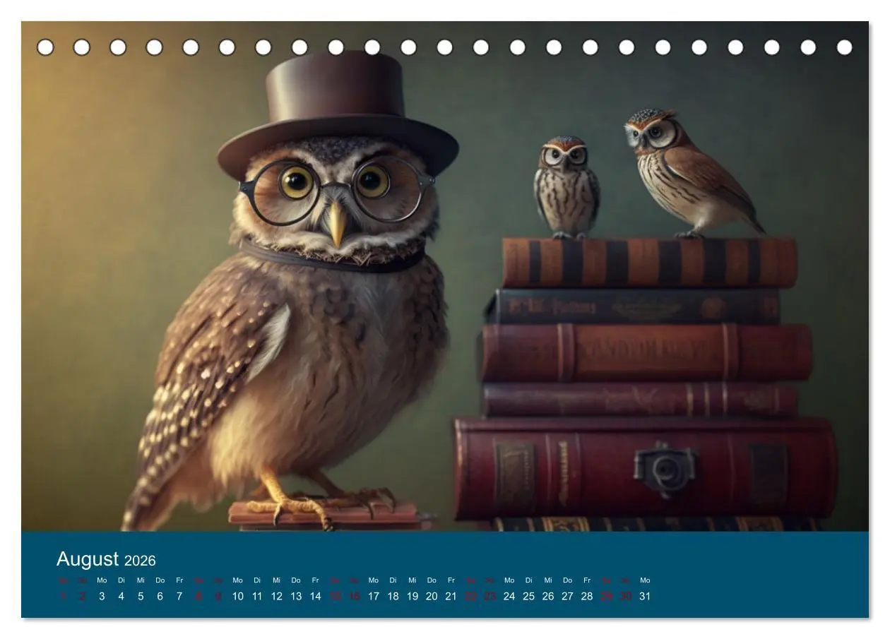 Bild: 9783457538579 | Eule gut... alles gut! (Tischkalender 2026 DIN A5 quer), CALVENDO...