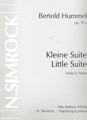 Cover: 9790221108579 | Little Suite op. 19c | Bertold Hummel | Buch | EAN 9790221108579