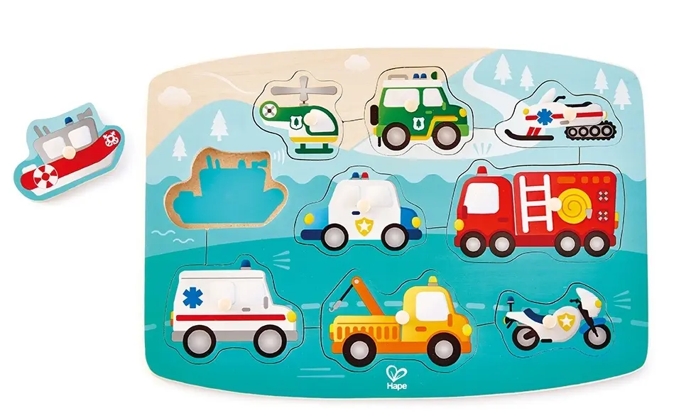 Bild: 6943478018679 | Hape Puzzle Einsatzfahrzeuge (Kinderpuzzle) | Spiel | In Spielebox