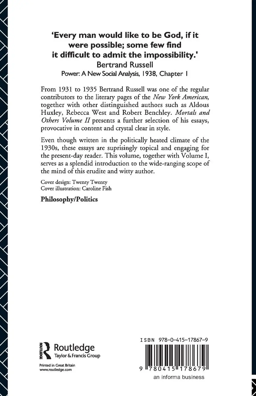 Rückseite: 9780415178679 | Mortals and Others, Volume II | American Essays 1931-1935 | Russell