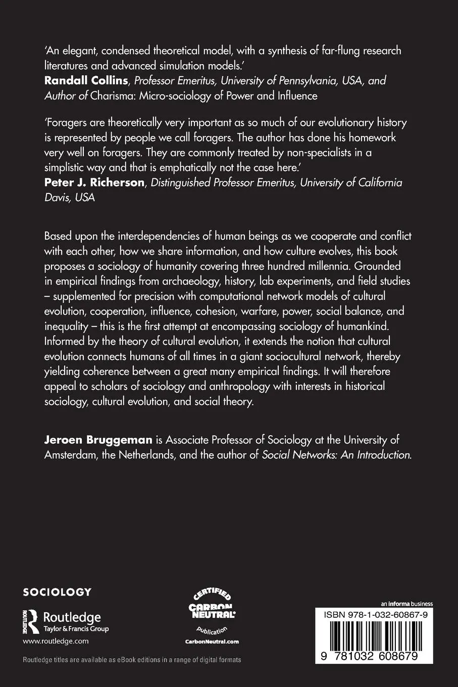 Rückseite: 9781032608679 | A Sociology of Humankind | Jeroen Bruggeman | Taschenbuch | Englisch