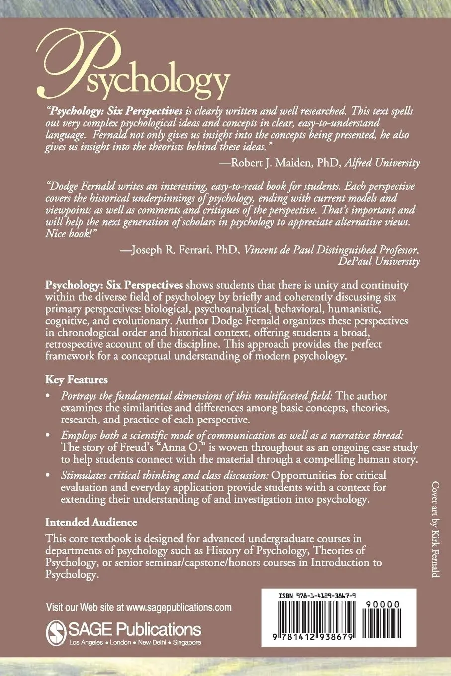 Rückseite: 9781412938679 | Psychology | Six Perspectives | Dodge Fernald | Taschenbuch | Englisch