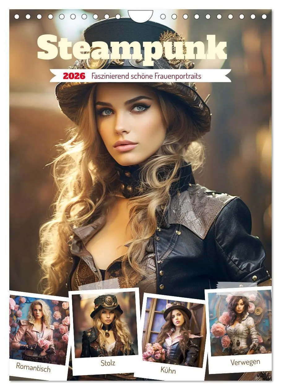Cover: 9783516308679 | Steampunk. Faszinierend schöne Frauenportraits (Wandkalender 2026...