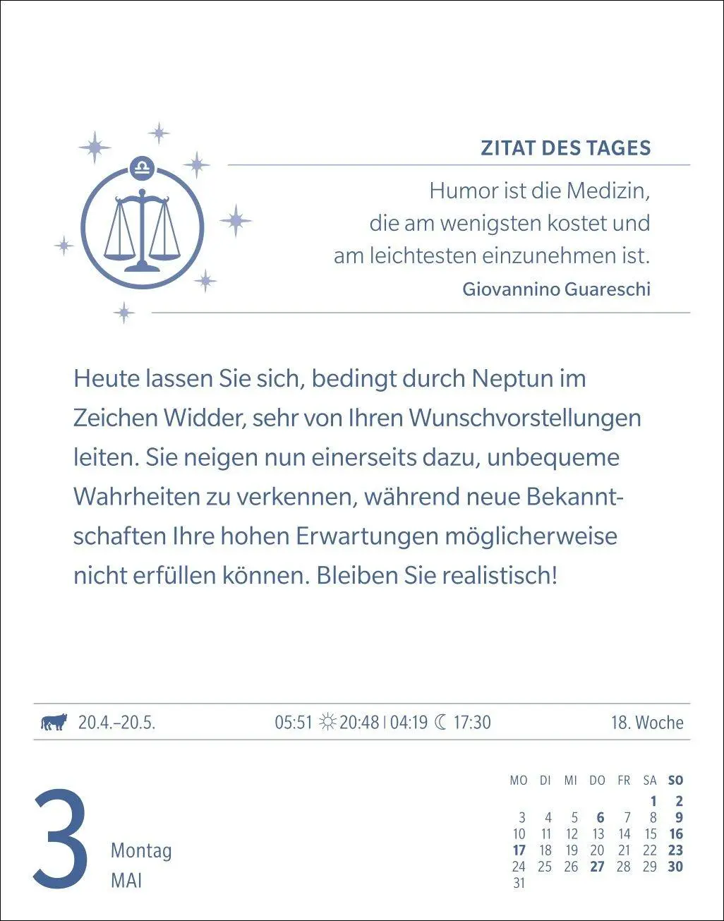 Bild: 9783840038679 | Waage Sternzeichenkalender 2027 - Tagesabreißkalender - Ihr...