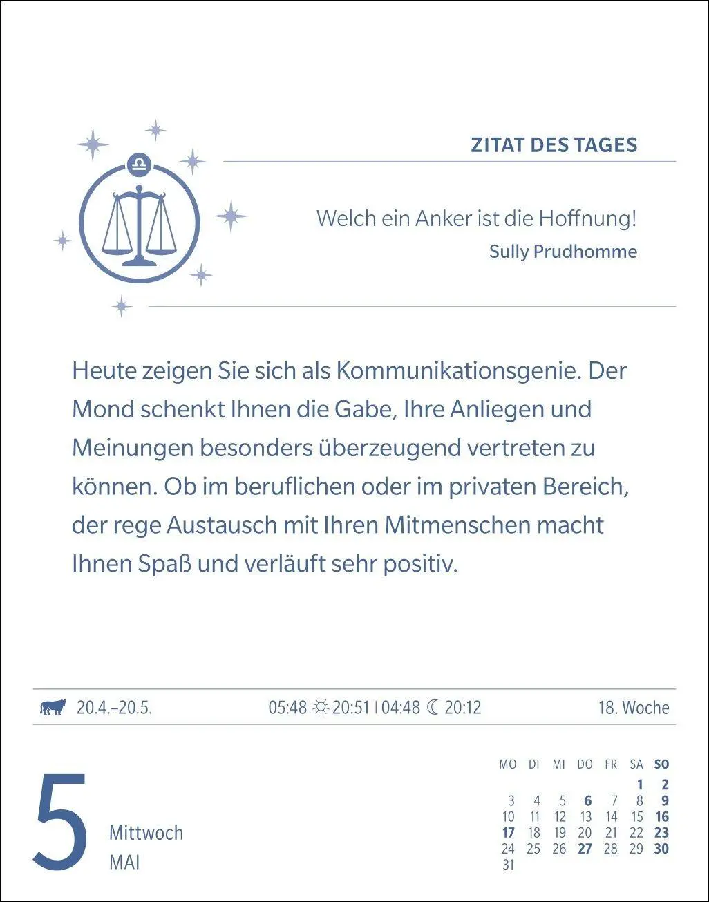 Bild: 9783840038679 | Waage Sternzeichenkalender 2027 - Tagesabreißkalender - Ihr...