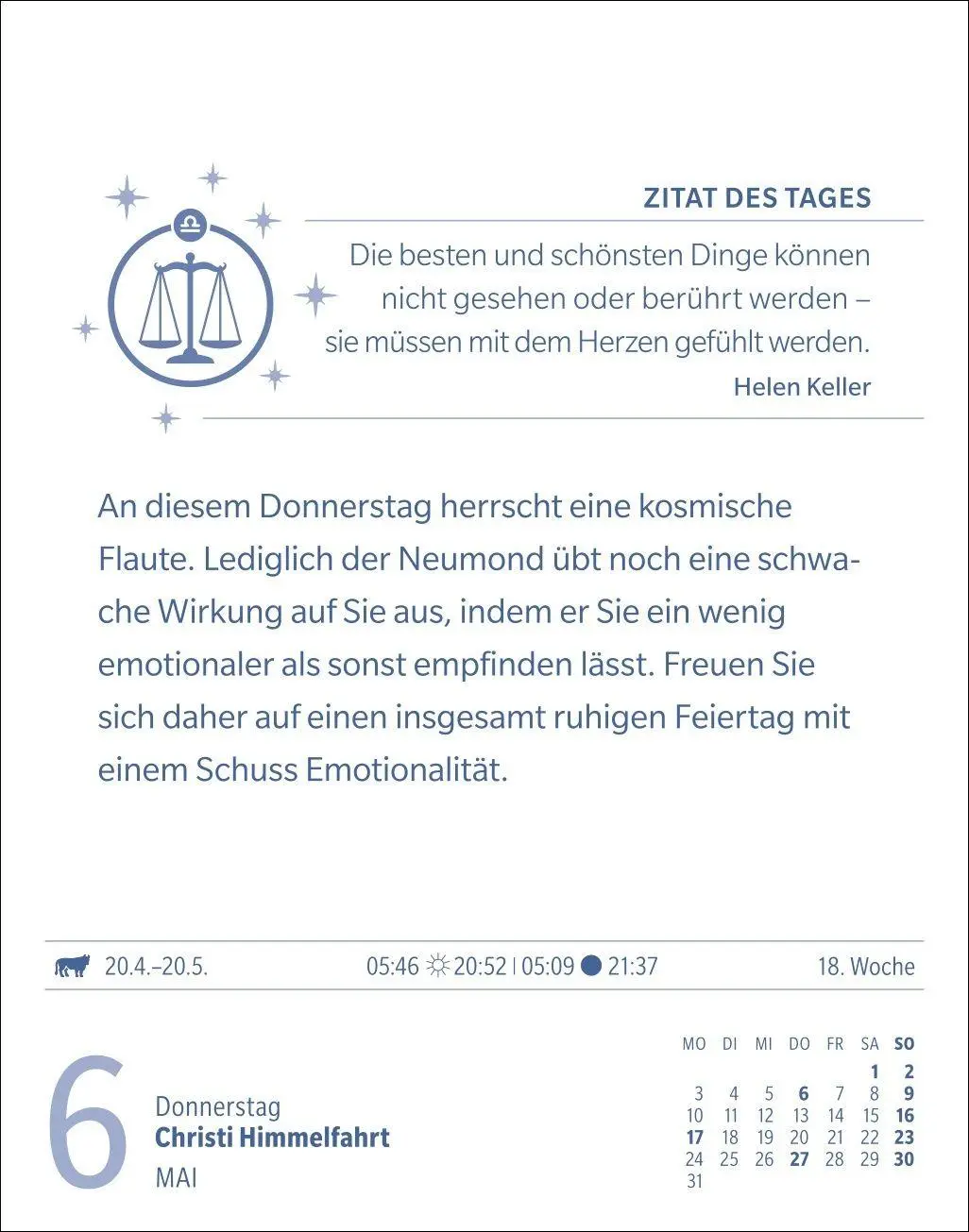 Bild: 9783840038679 | Waage Sternzeichenkalender 2027 - Tagesabreißkalender - Ihr...