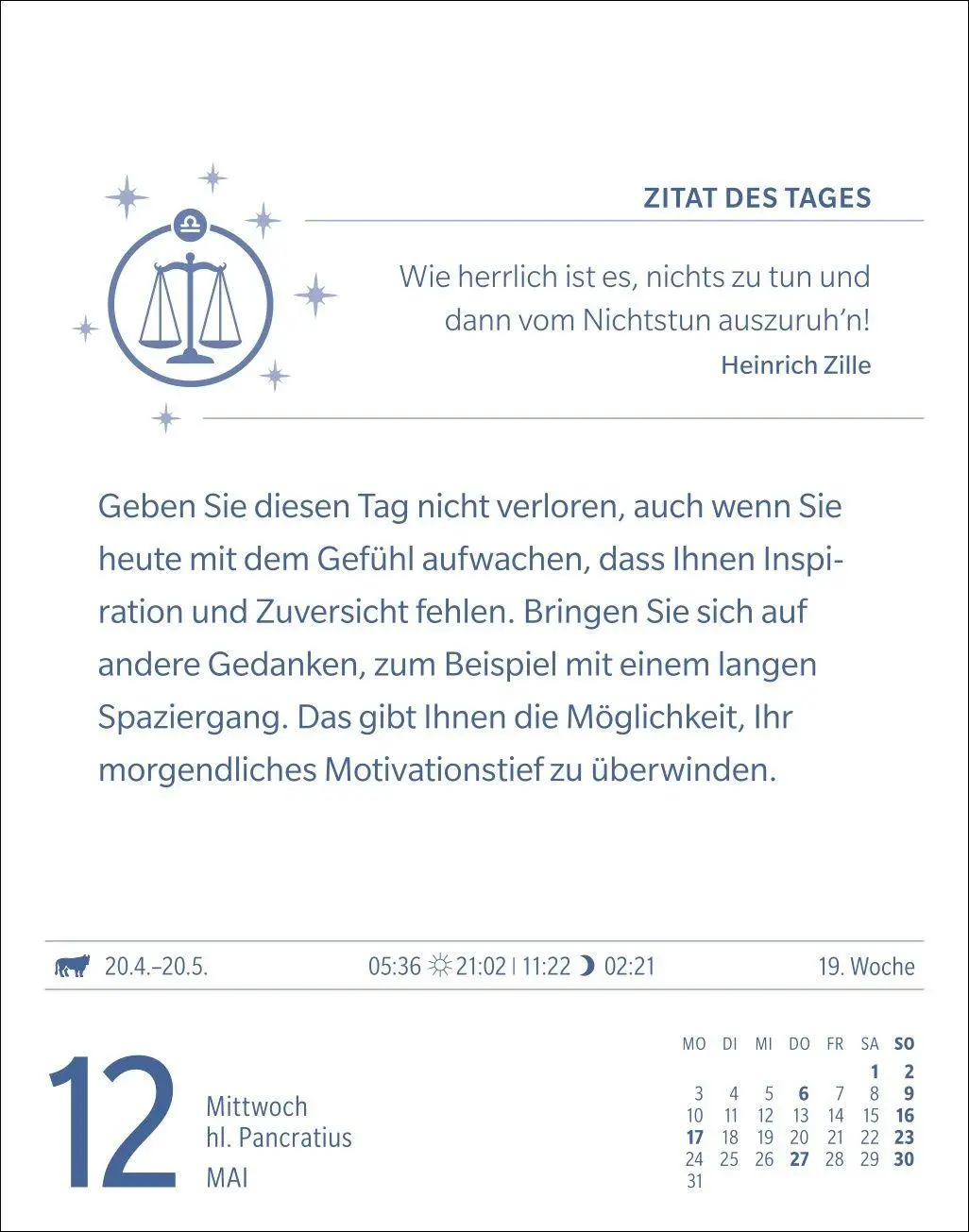 Bild: 9783840038679 | Waage Sternzeichenkalender 2027 - Tagesabreißkalender - Ihr...