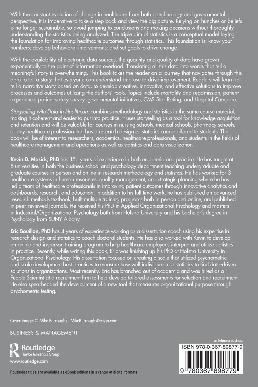 Rückseite: 9780367898779 | Storytelling with Data in Healthcare | Kevin Masick (u. a.) | Buch