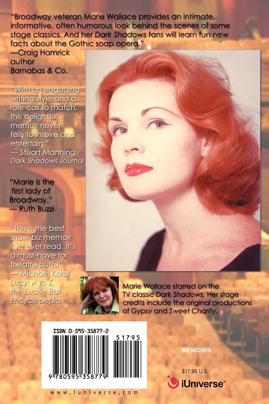 Rückseite: 9780595358779 | On Stage &amp; In Shadows | a career memoir | Marie Wallace | Taschenbuch