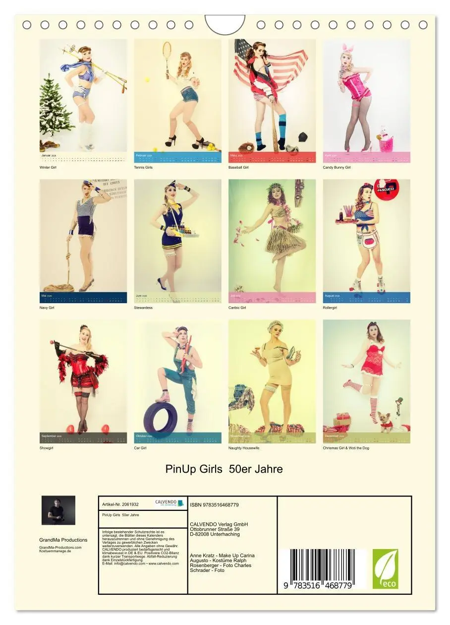 Bild: 9783516468779 | PinUp Girls 50er Jahre (Wandkalender 2026 DIN A4 hoch), CALVENDO...
