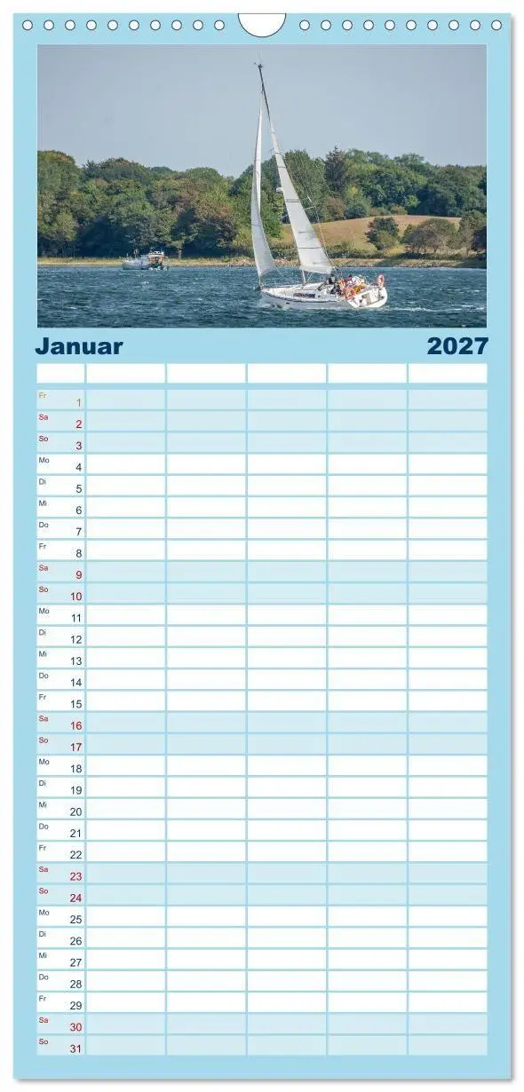 Bild: 9783594378779 | Familienplaner 2027 - Segelboote - Eleganz in Vollendung mit 5...