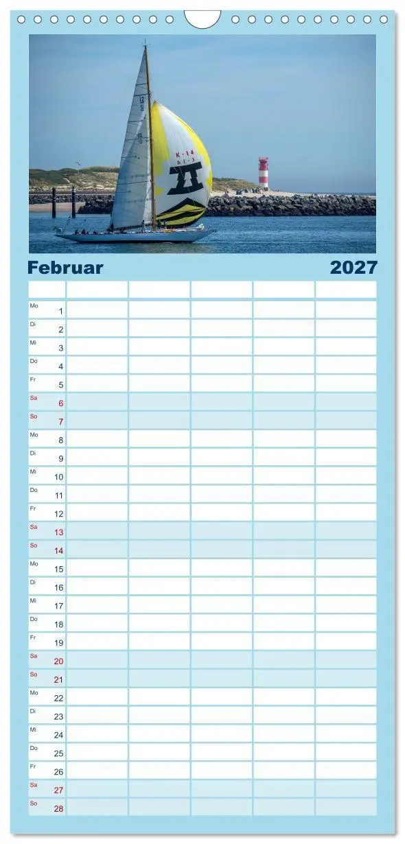Bild: 9783594378779 | Familienplaner 2027 - Segelboote - Eleganz in Vollendung mit 5...