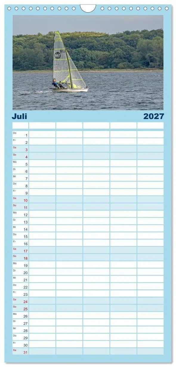 Bild: 9783594378779 | Familienplaner 2027 - Segelboote - Eleganz in Vollendung mit 5...