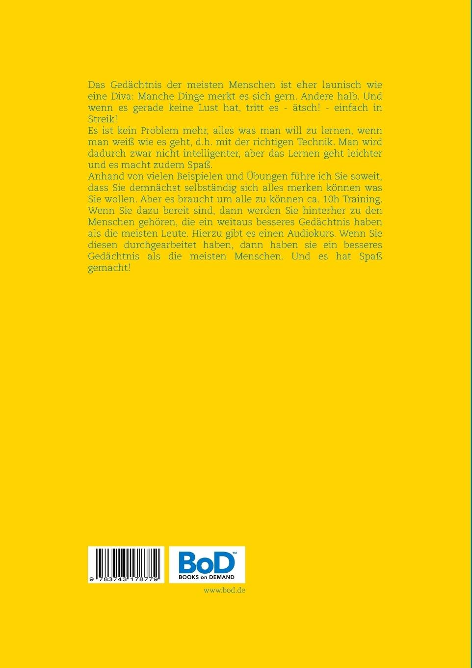 Rückseite: 9783743178779 | Alles lernen | Gedächtnis trainieren | Wolfgang Müller | Taschenbuch