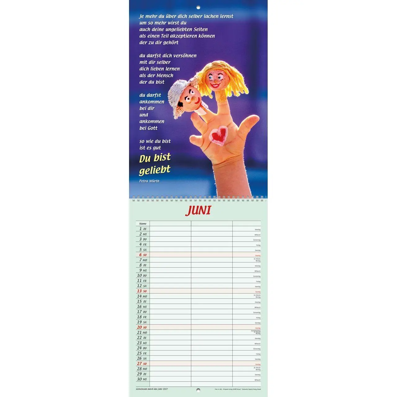 Bild: 9783754828779 | Gemeinsam durch das Jahr 2027 | Double-Size-Terminer | Petra Würth