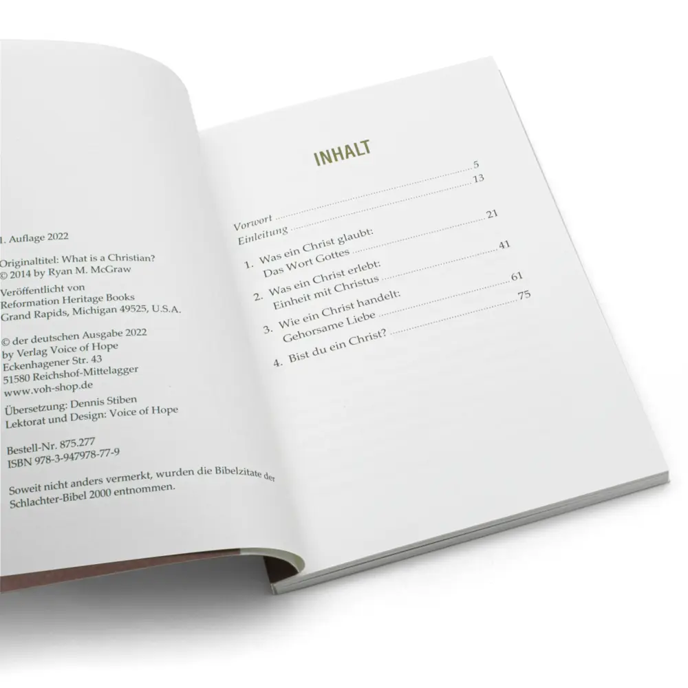 Bild: 9783947978779 | Was ist ein Christ? | Kleine VOH-Reihe | Ryan McGraw | Taschenbuch
