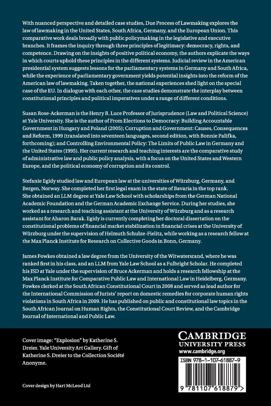 Rückseite: 9781107618879 | Due Process of Lawmaking | Susan Rose-Ackerman (u. a.) | Taschenbuch