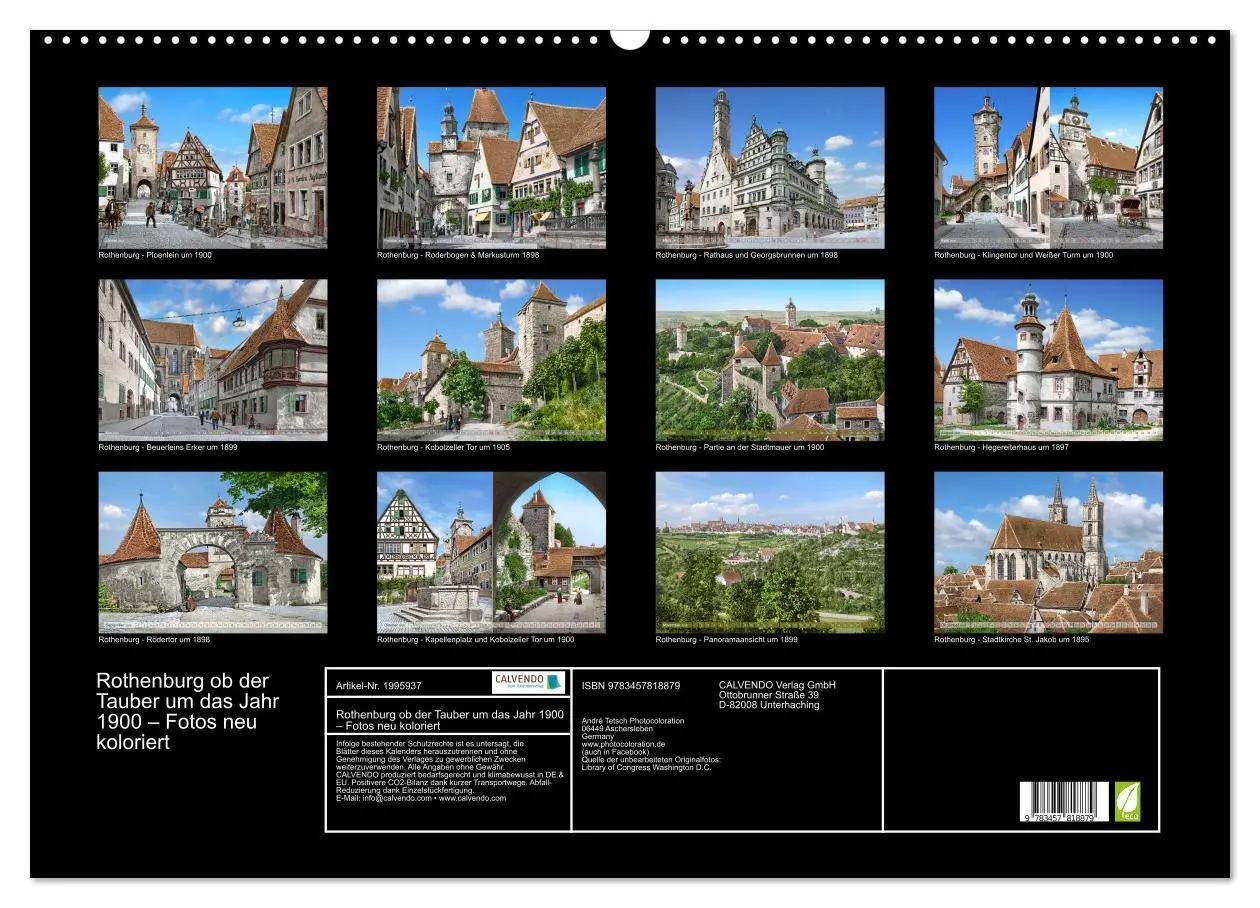 Bild: 9783457818879 | Rothenburg ob der Tauber um das Jahr 1900 - Fotos neu koloriert...