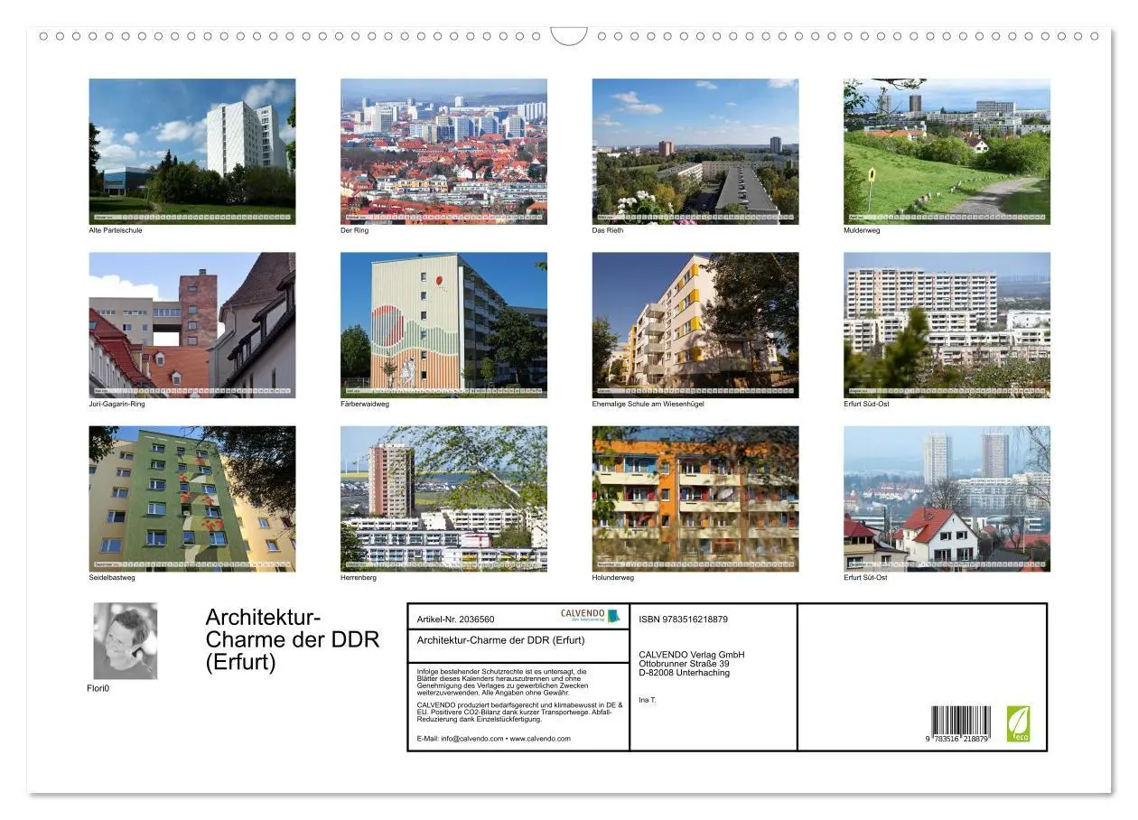 Bild: 9783516218879 | Architektur-Charme der DDR (Erfurt) (Wandkalender 2026 DIN A2...