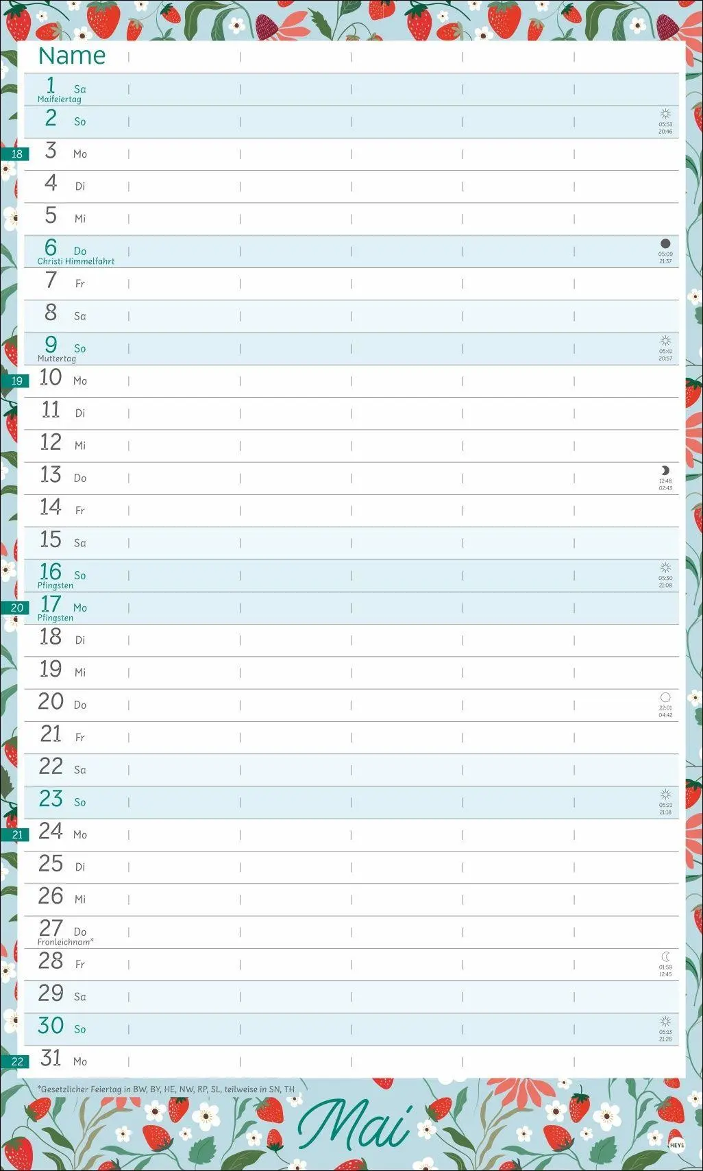 Bild: 9783756418879 | Deko-Familienplaner mit Tasche Flower Time 2027 | Kalender | 15 S.