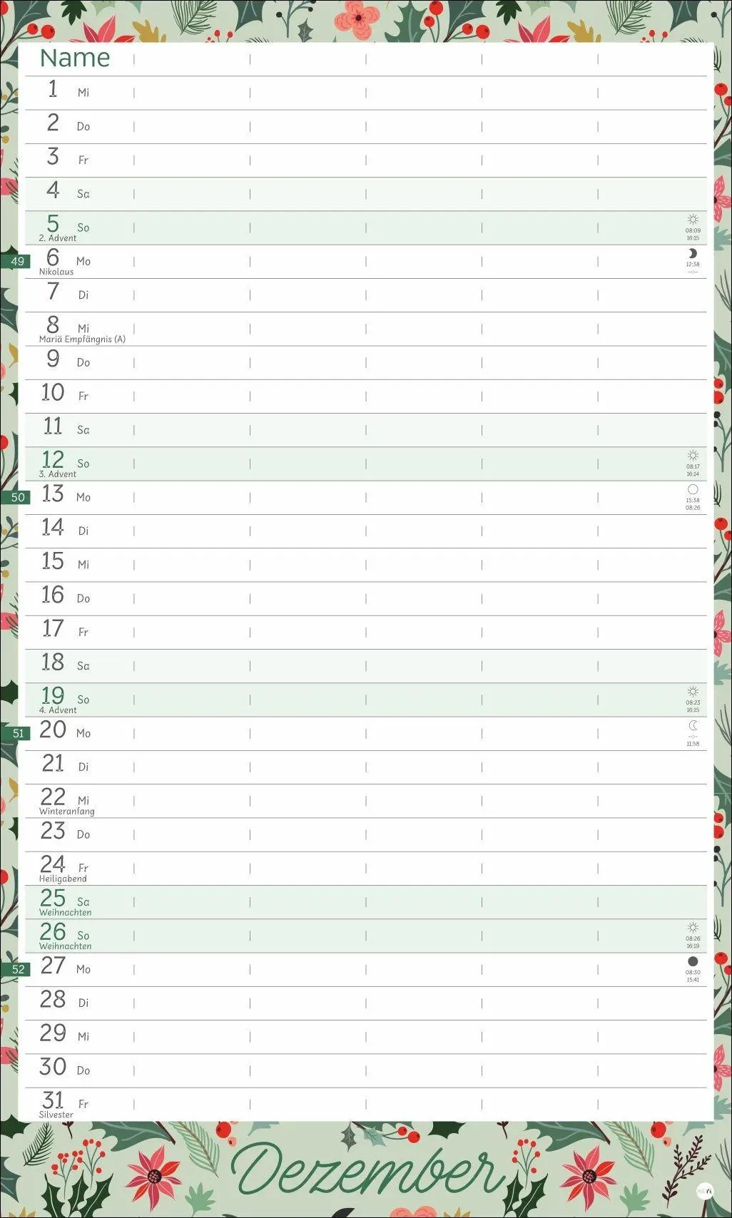Bild: 9783756418879 | Deko-Familienplaner mit Tasche Flower Time 2027 | Kalender | 15 S.