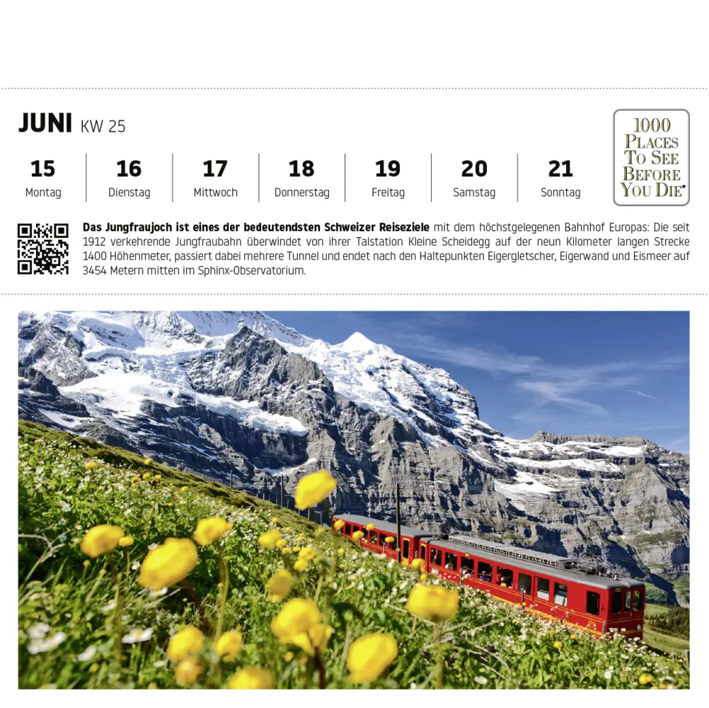 Bild: 9783961418879 | 1000 Places to See Before You Die - Schweiz Postkartenkalender 2026...