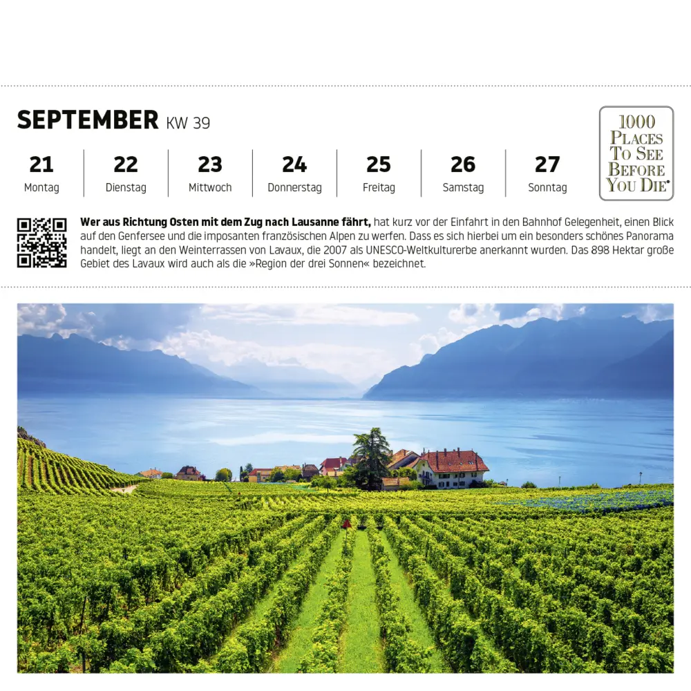 Bild: 9783961418879 | 1000 Places to See Before You Die - Schweiz Postkartenkalender 2026...
