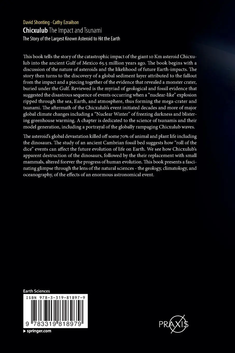 Rückseite: 9783319818979 | Chicxulub: The Impact and Tsunami | David Shonting (u. a.) | Buch