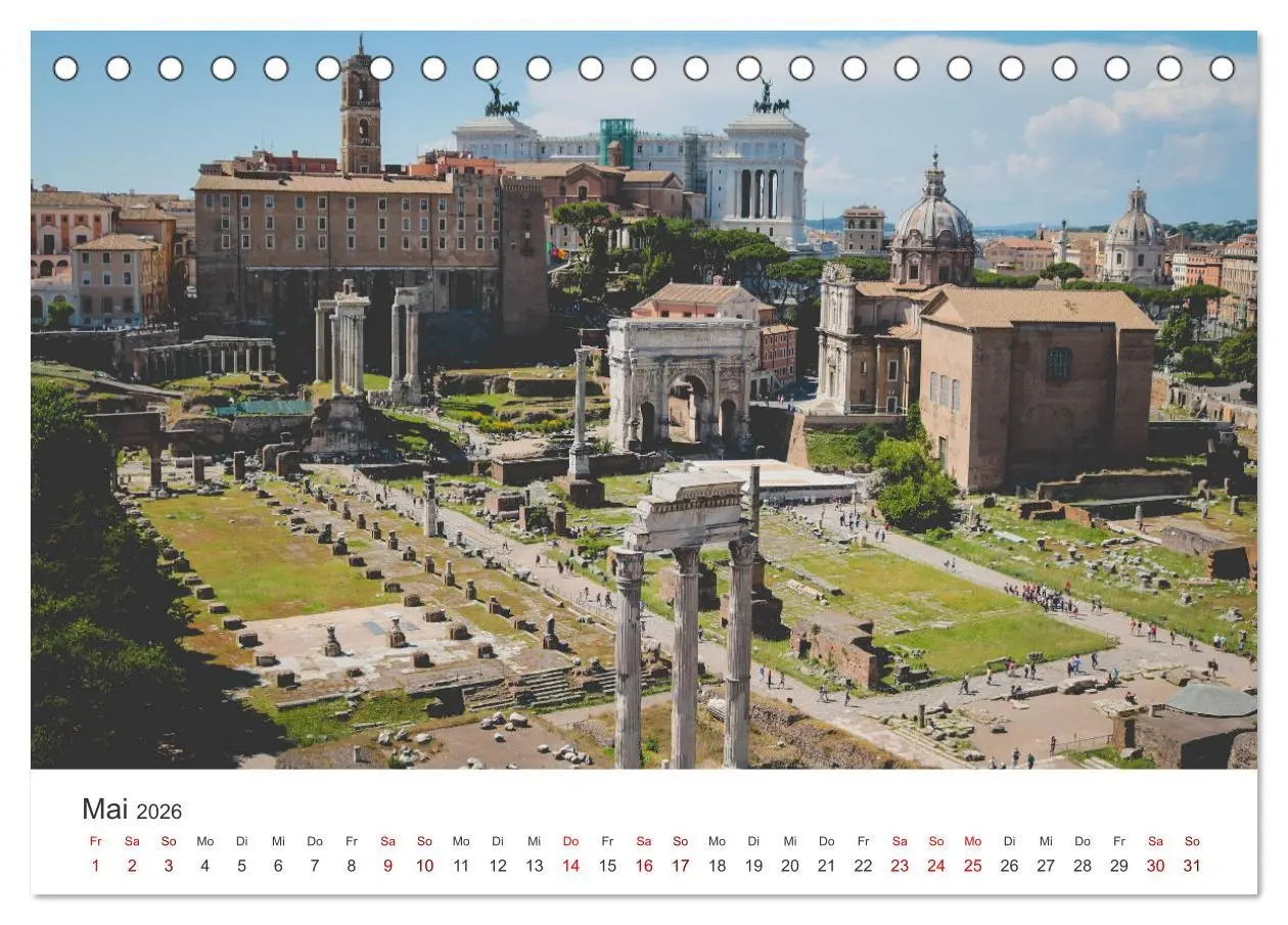 Bild: 9783457598979 | Rom - Die wunderschöne Hauptstadt Italiens. (Tischkalender 2026 DIN...