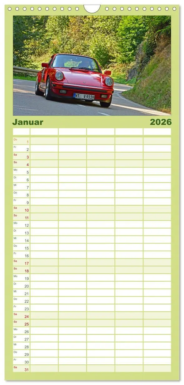 Bild: 9783516518979 | Familienplaner 2026 - Porsche Oldtimer - EGGBERG KLASSIK - Der Berg...