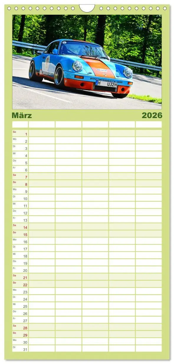Bild: 9783516518979 | Familienplaner 2026 - Porsche Oldtimer - EGGBERG KLASSIK - Der Berg...