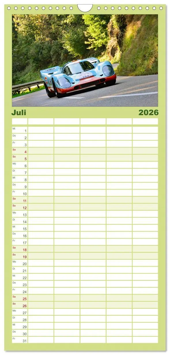 Bild: 9783516518979 | Familienplaner 2026 - Porsche Oldtimer - EGGBERG KLASSIK - Der Berg...
