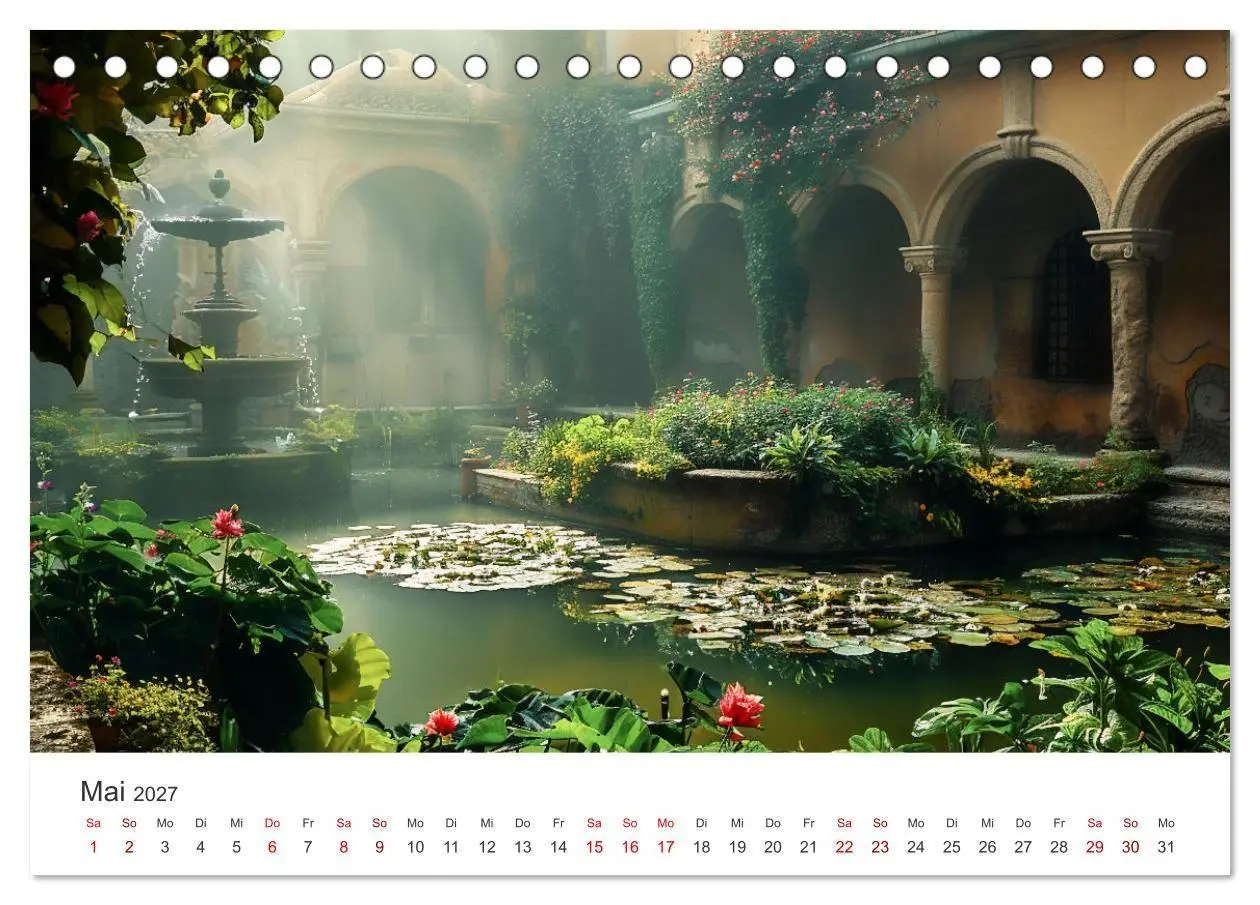 Bild: 9783569158979 | Verwunschene Gärten - Eine Zeitreise (Tischkalender 2027 DIN A5...