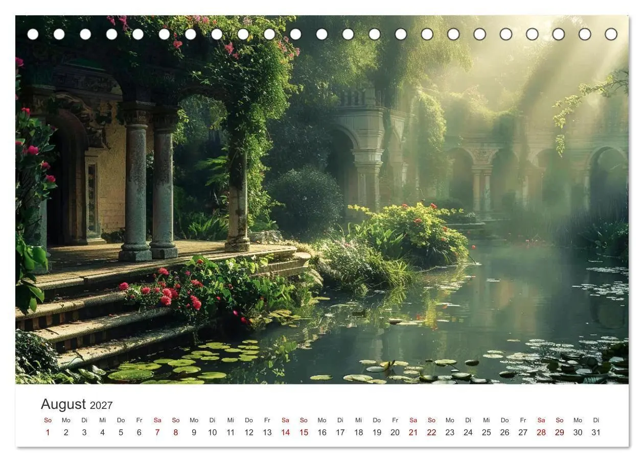 Bild: 9783569158979 | Verwunschene Gärten - Eine Zeitreise (Tischkalender 2027 DIN A5...