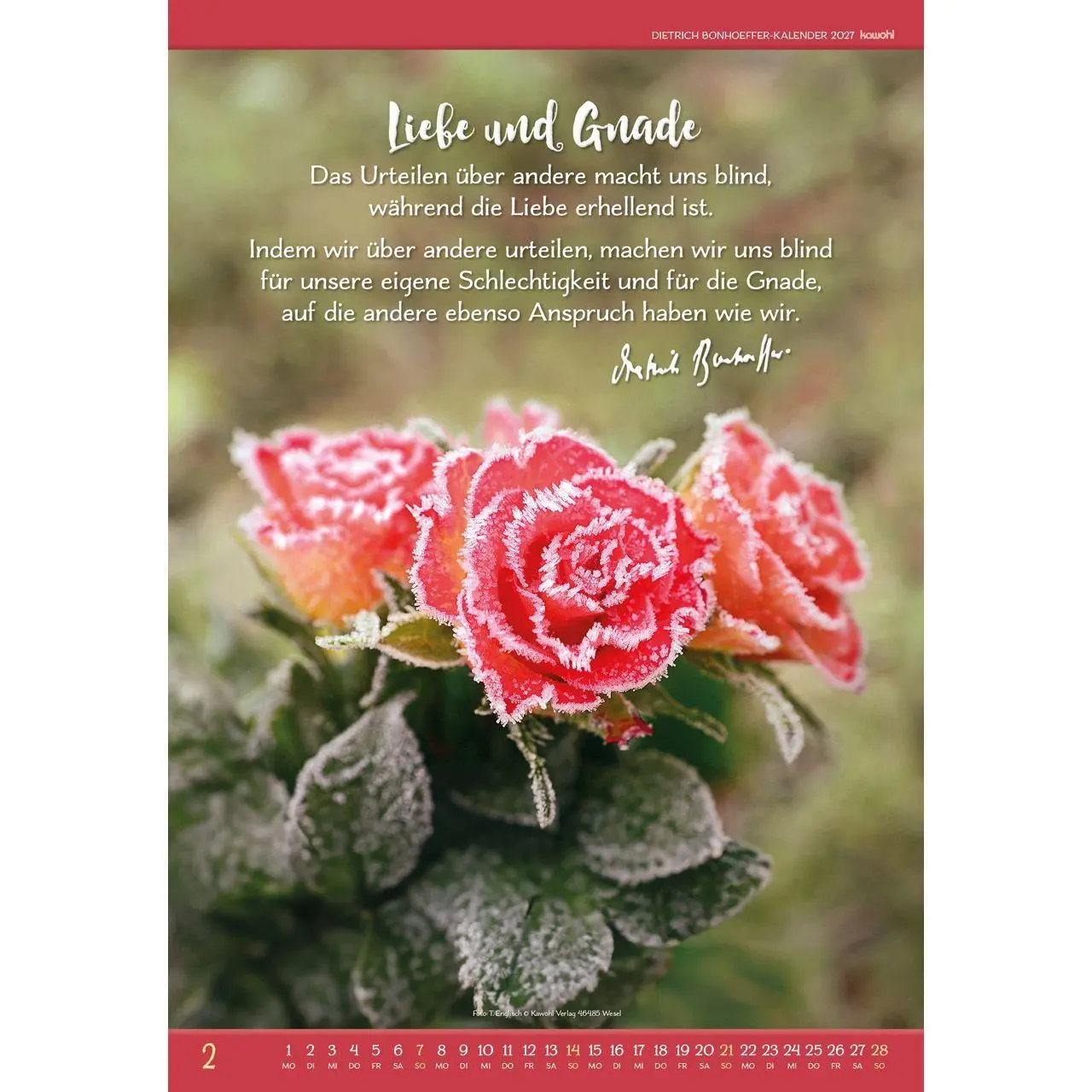 Bild: 9783754808979 | Gott ist für uns 2027 | Dietrich Bonhoeffer-Kalender | Bonhoeffer